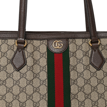 Gucci GG Supreme Monogram Medium Ophidia Shopping Tote Brown 8 of 10