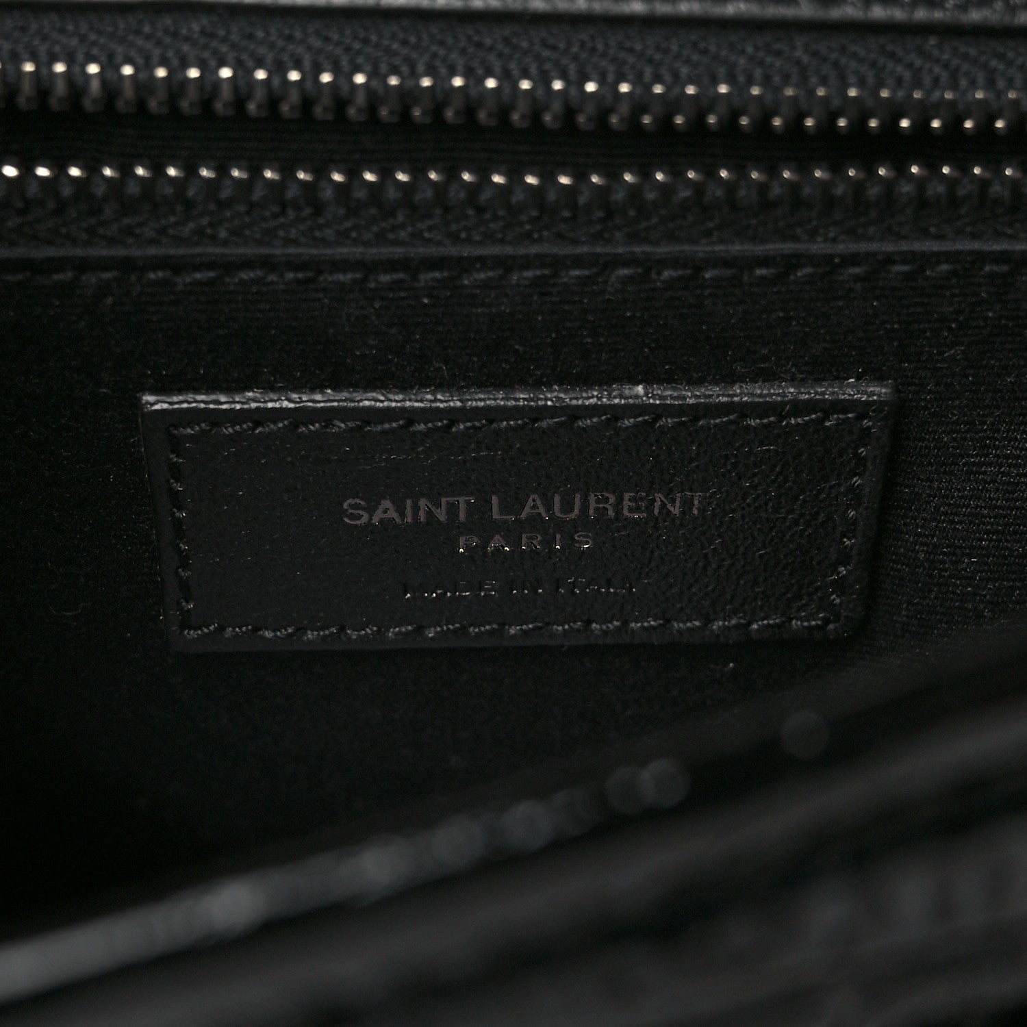 Saint Laurent Patent Crocodile Embossed Lambskin Monogram Medium Niki Chain Satchel Black 6 of 8