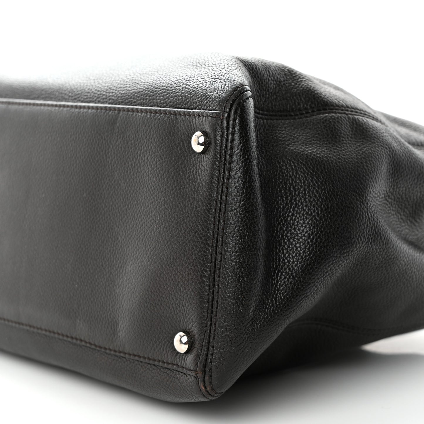 Calfskin Cerf Executive Shopper Tote Brown