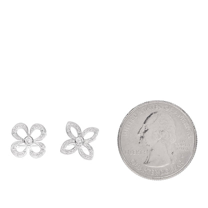 Louis Vuitton 18K White Gold Diamond Idylle Blossom Earrings 2 of 4