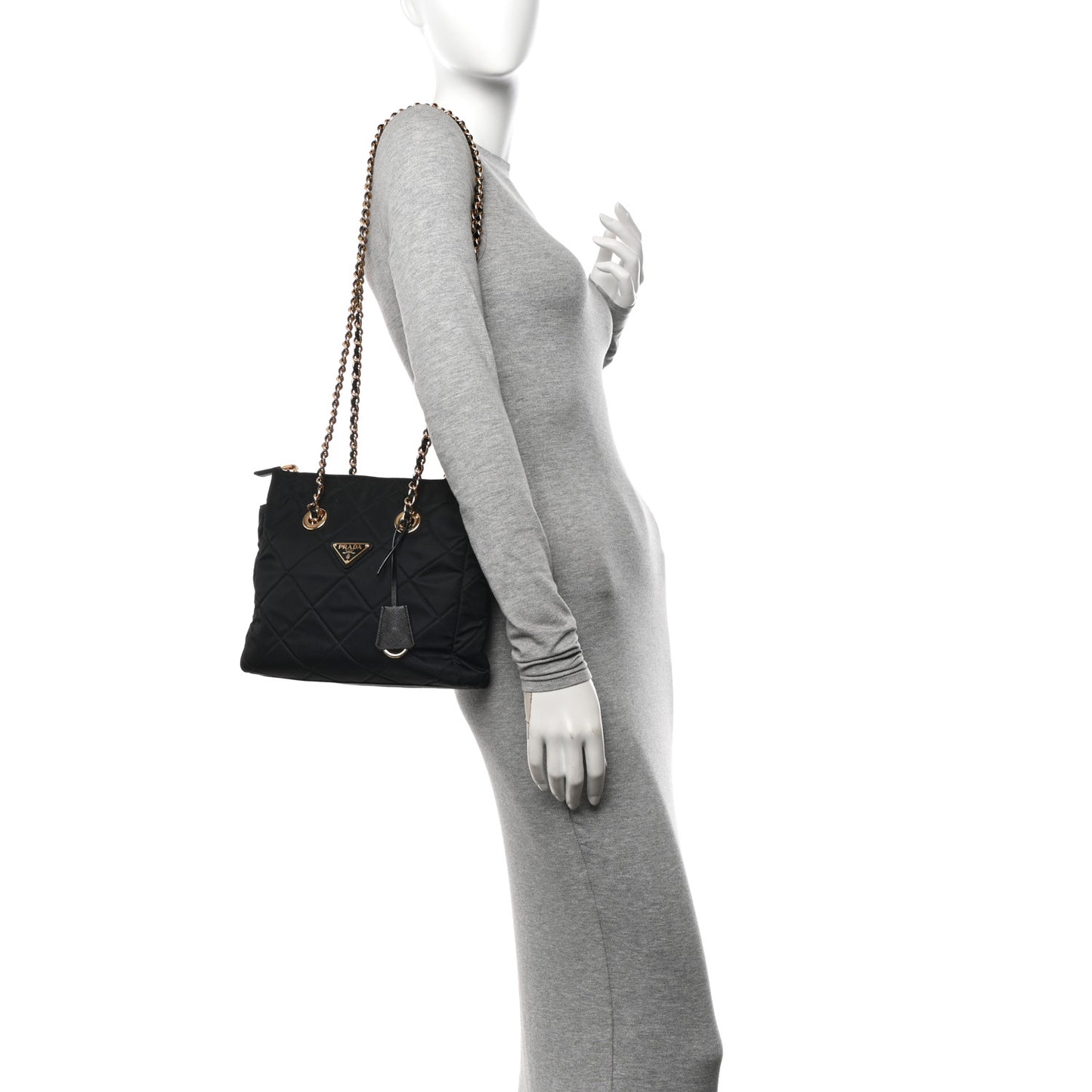 Re-Nylon Saffiano Stitched Re-Edition 1995 Shoulder Bag Black