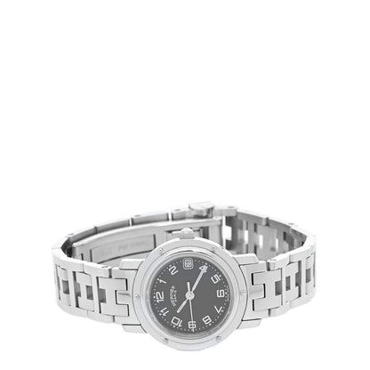 Hermes Stainless Steel 24mm Clipper Quartz Watch Gray 2 of 5