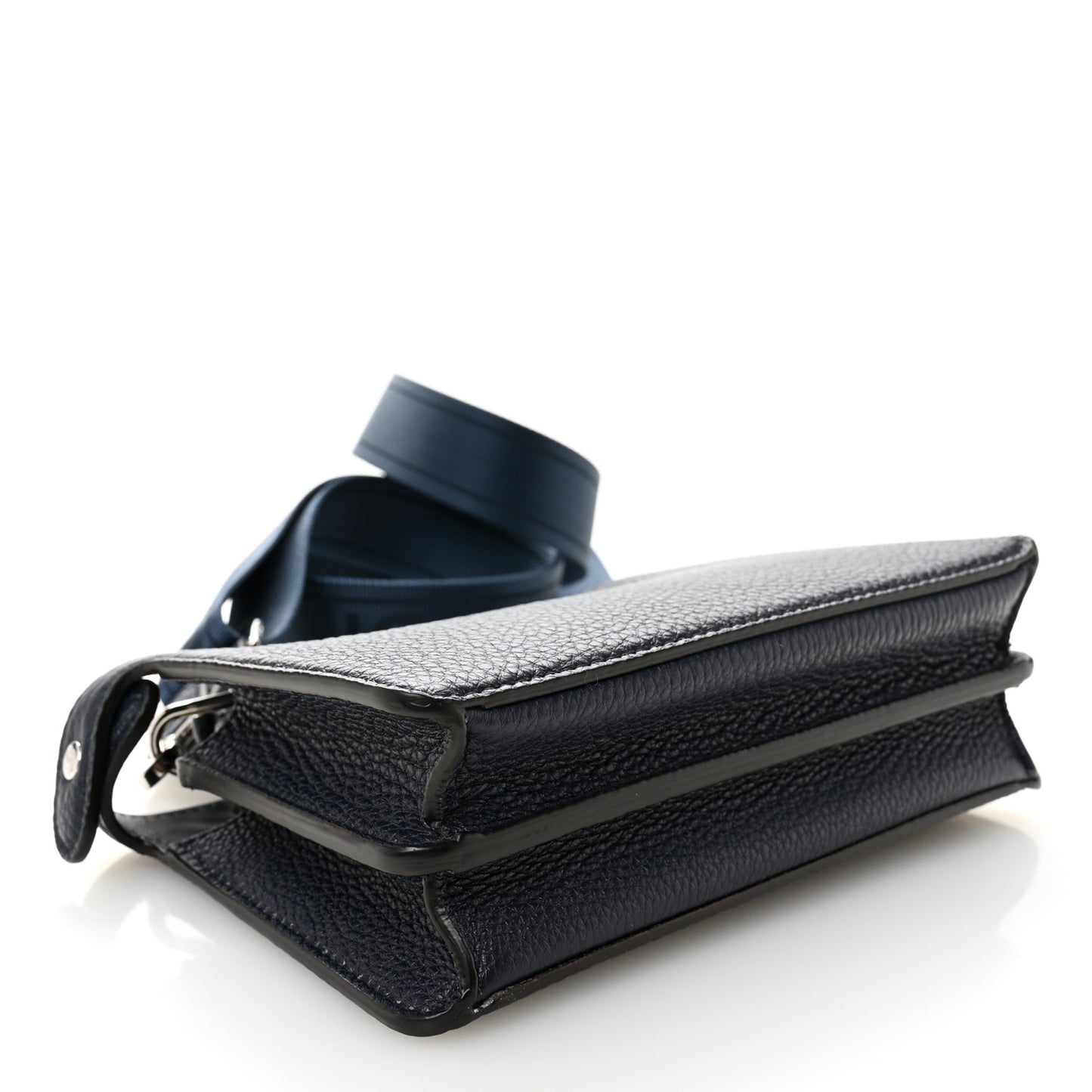 Cuoio Romano Vitello Cover Bi-Color Peekaboo I See U X Cross Satchel Navy
