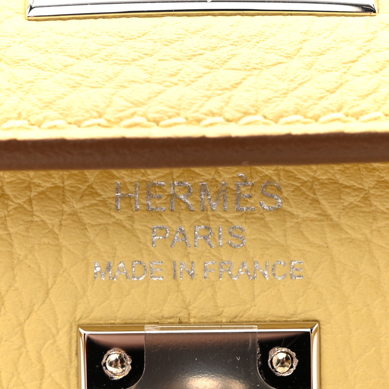 Hermes Togo Kelly Retourne 25 Jaune Poussin 6 of 11