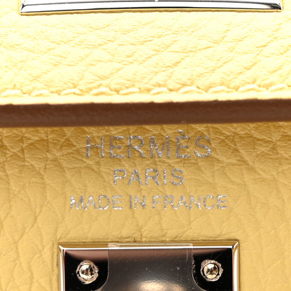 Hermes Togo Kelly Retourne 25 Jaune Poussin 6 of 11