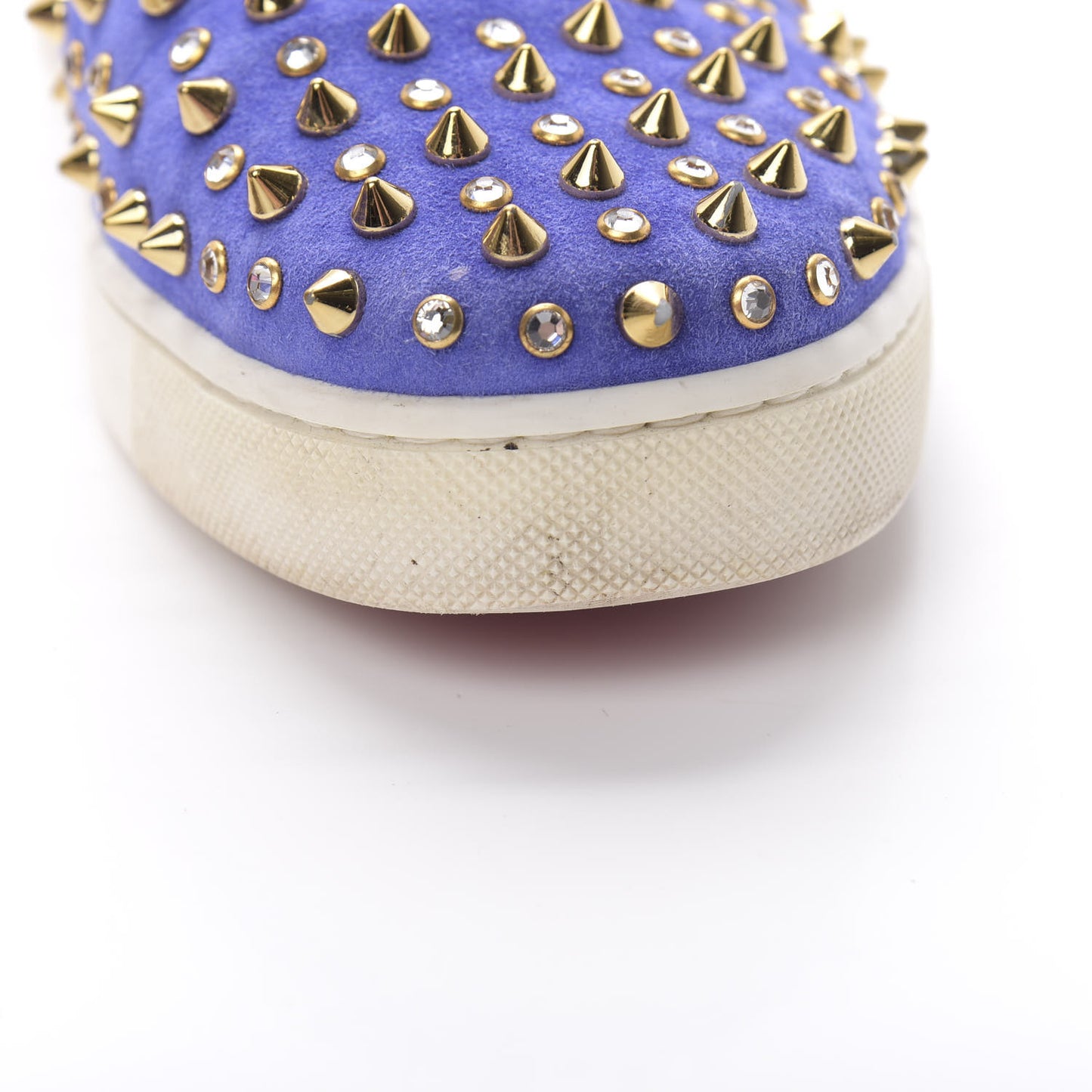 Veau Velours Spikes Roller Boat Flat 37 Purple