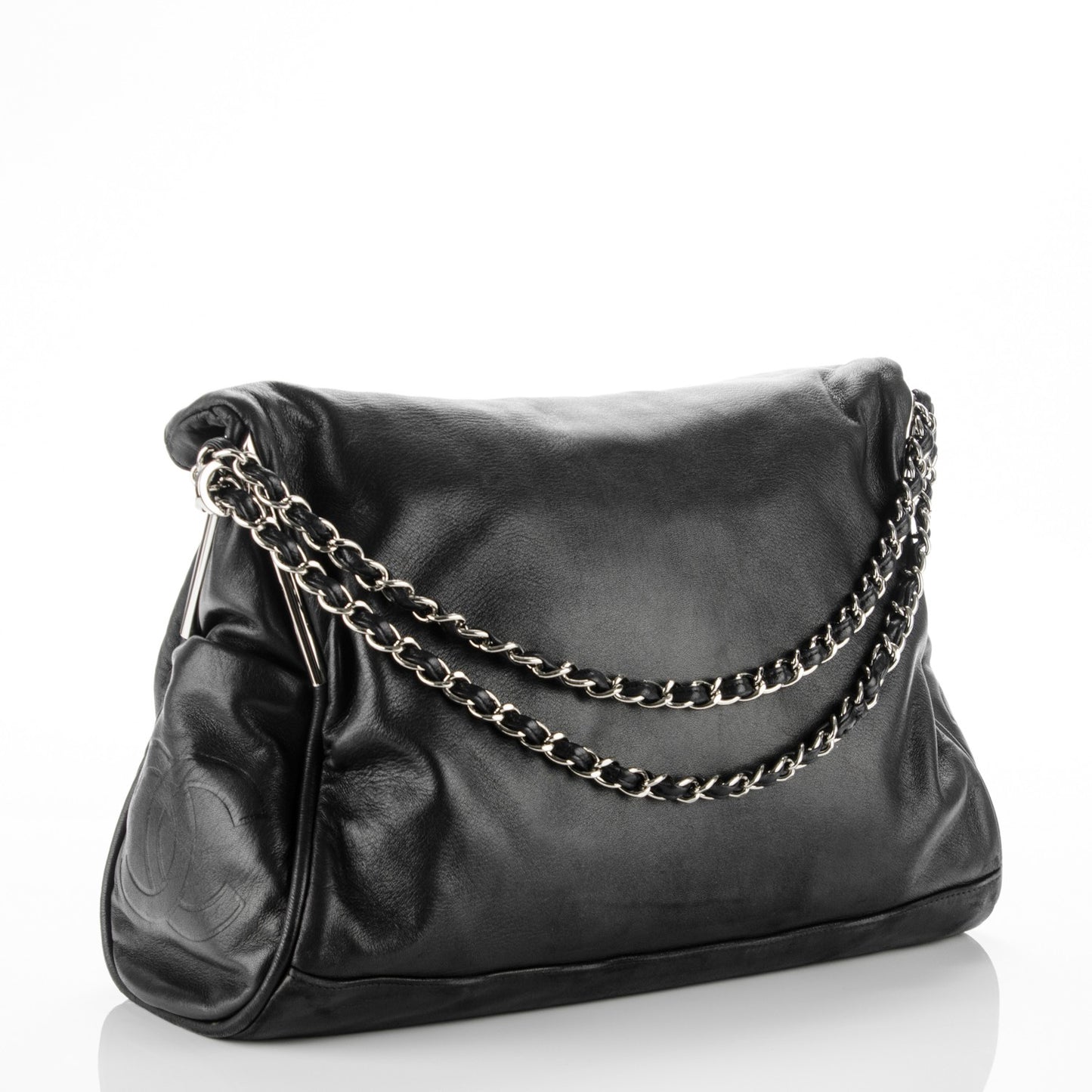 Lambskin Large Ultimate Soft Tote Black
