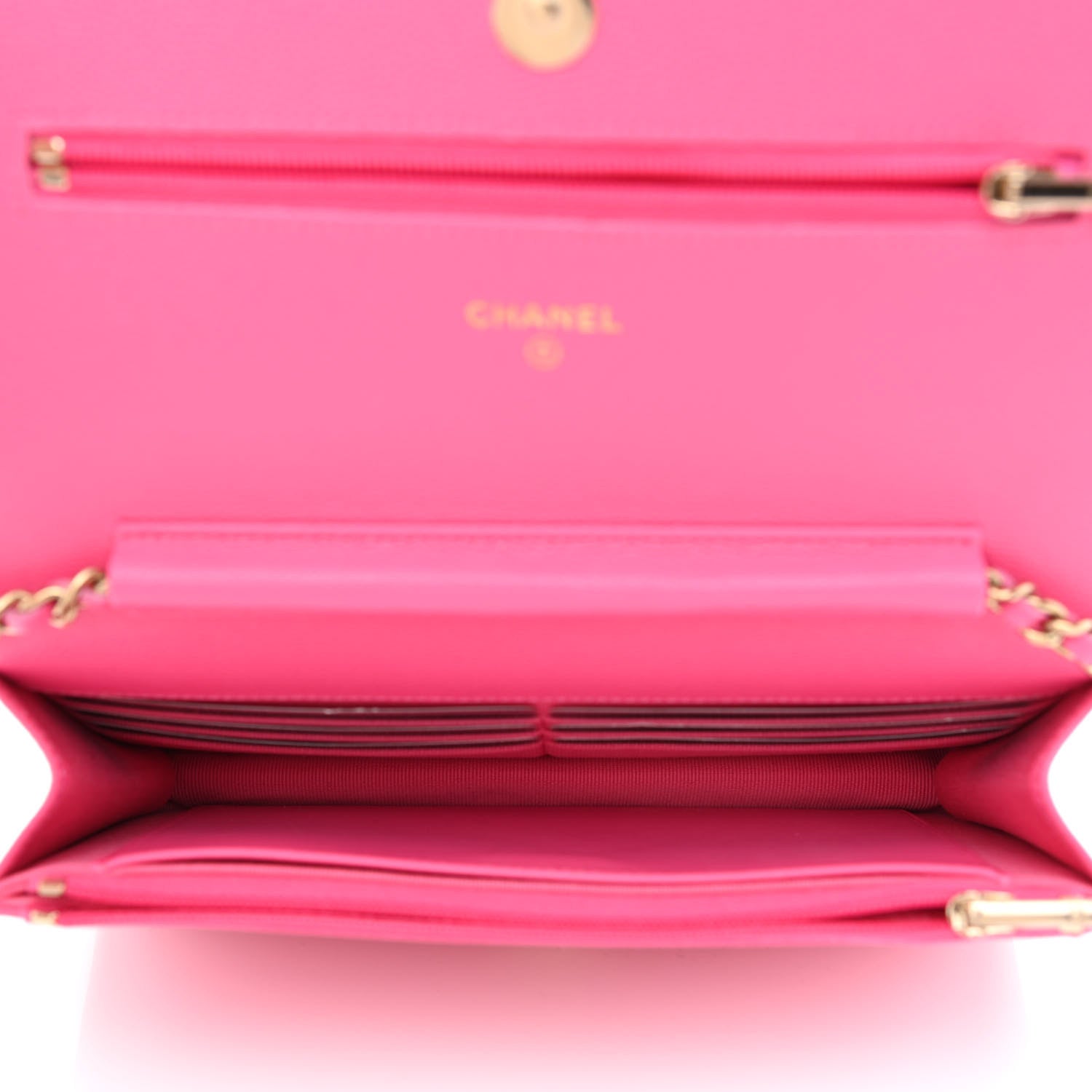 Chanel Caviar Quilted Wallet On Chain WOC Rose 5 of 12