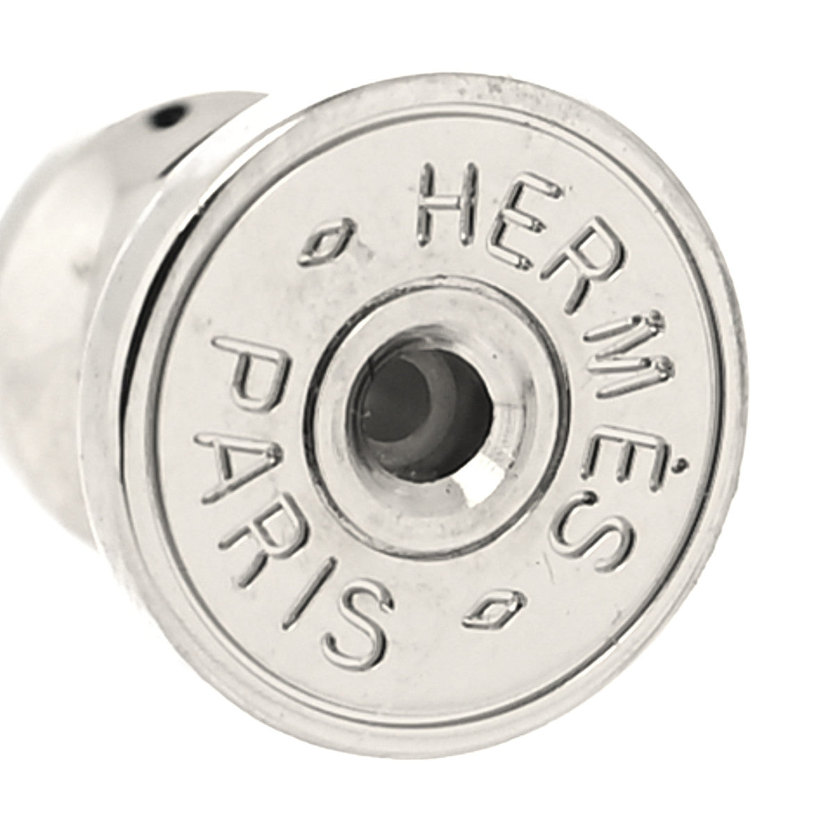 Hermes Palladium Lacquered Mini Pop H Earrings Black 4 of 5