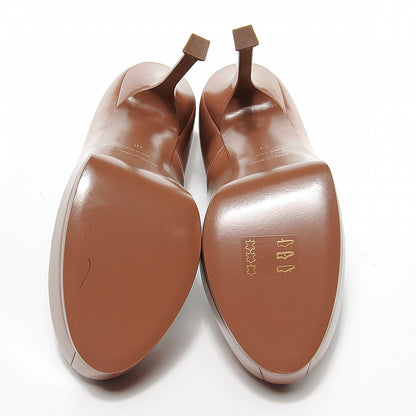 Saint Laurent Pebbled Leather Tribute Two Platform Pumps 40 Dark Tan 3 of 5