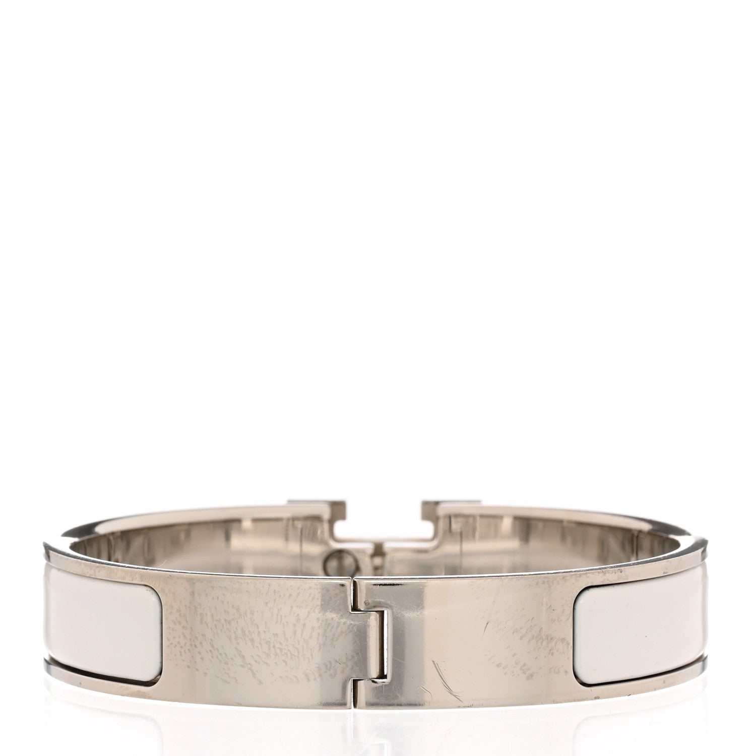 Hermes Enamel Narrow Clic Clac H Bracelet PM White 3 of 6