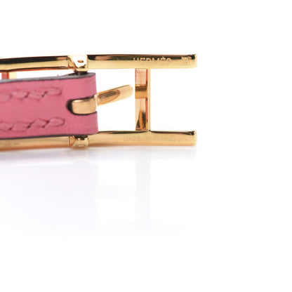 Hermes Swift Chamonix Behapi Double Tour Reversible Bracelet Rose Azalee Rouge De Coeur 5 of 7