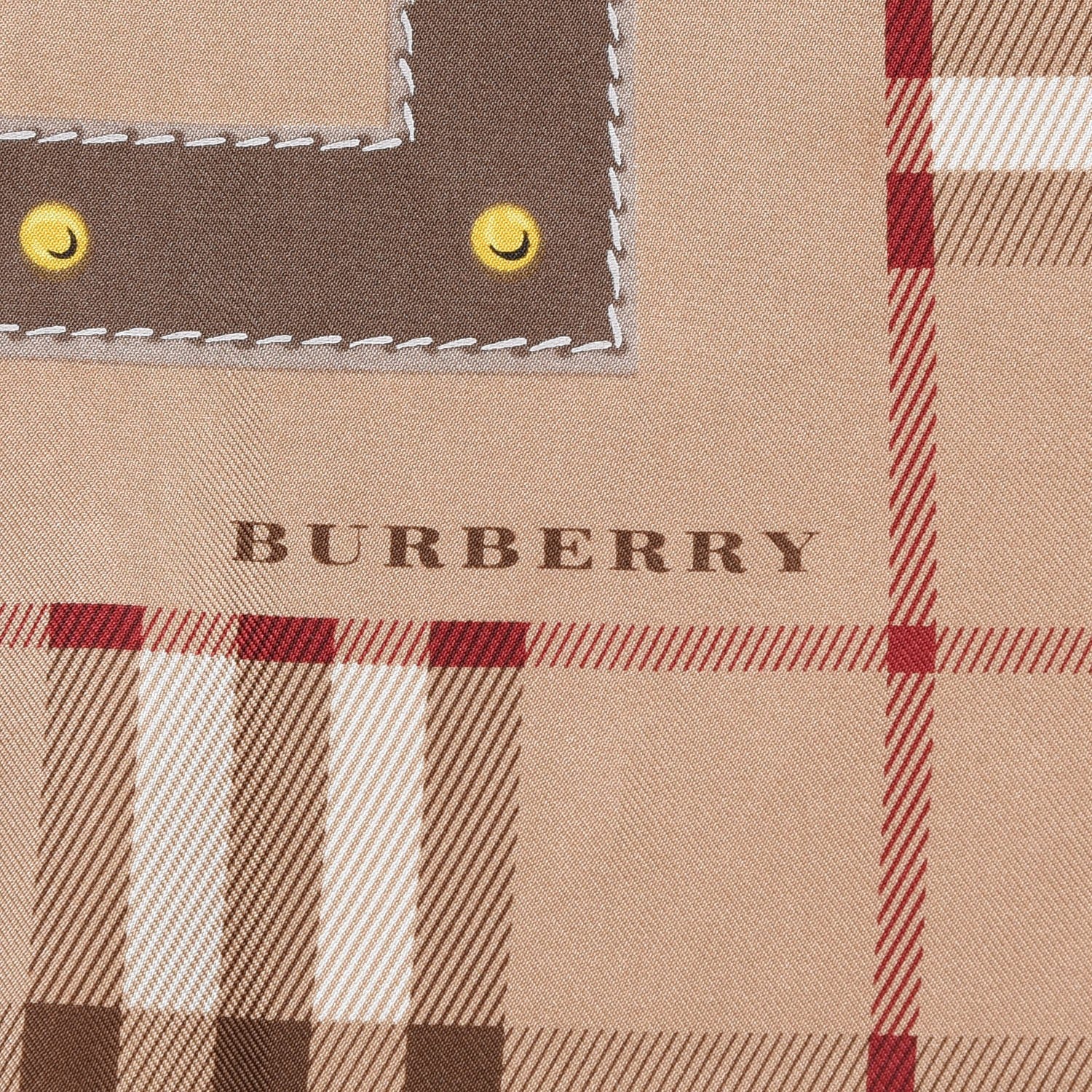 Burberry Silk Haymarket Check Scarf Beige 3 of 5