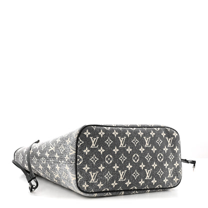 Louis Vuitton Denim Monogram Jacquard Neverfull MM Grey 5 of 10
