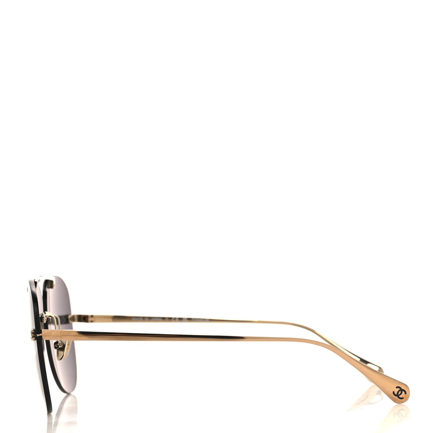 Titanium CC Pilot Aviator Sunglasses 4285-T Black Gold