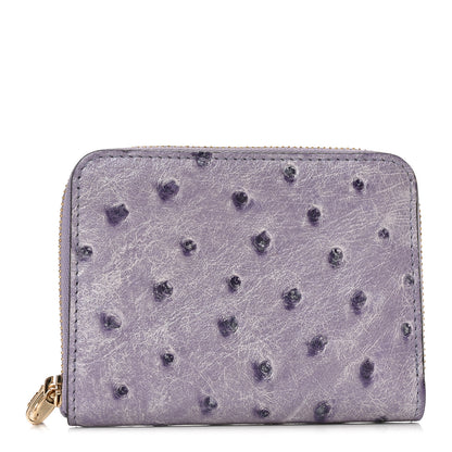Louis Vuitton Ostrich Zippy Coin Purse Purple 1 of 6