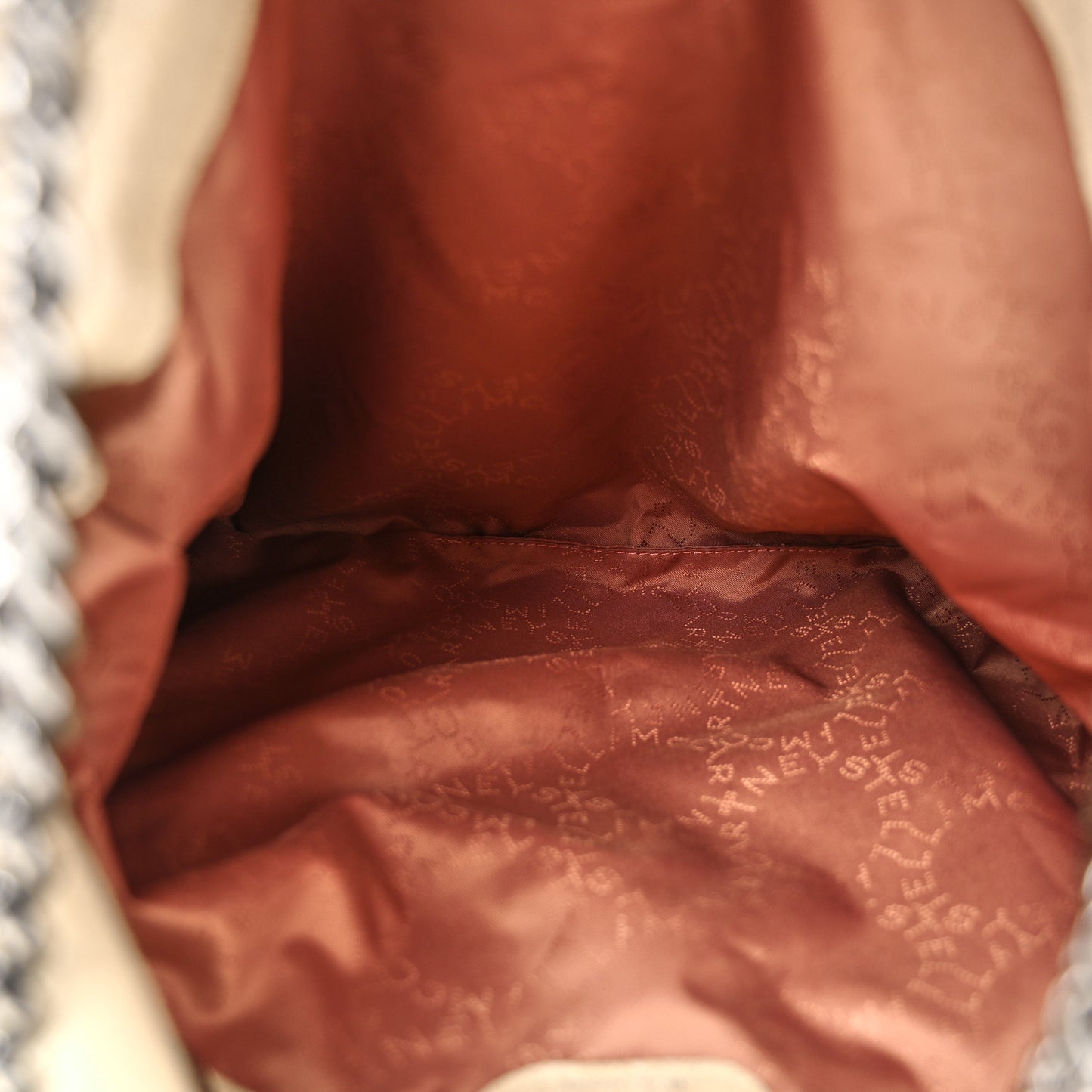 Pearlescent Shaggy Deer Small Falabella Tote Sand