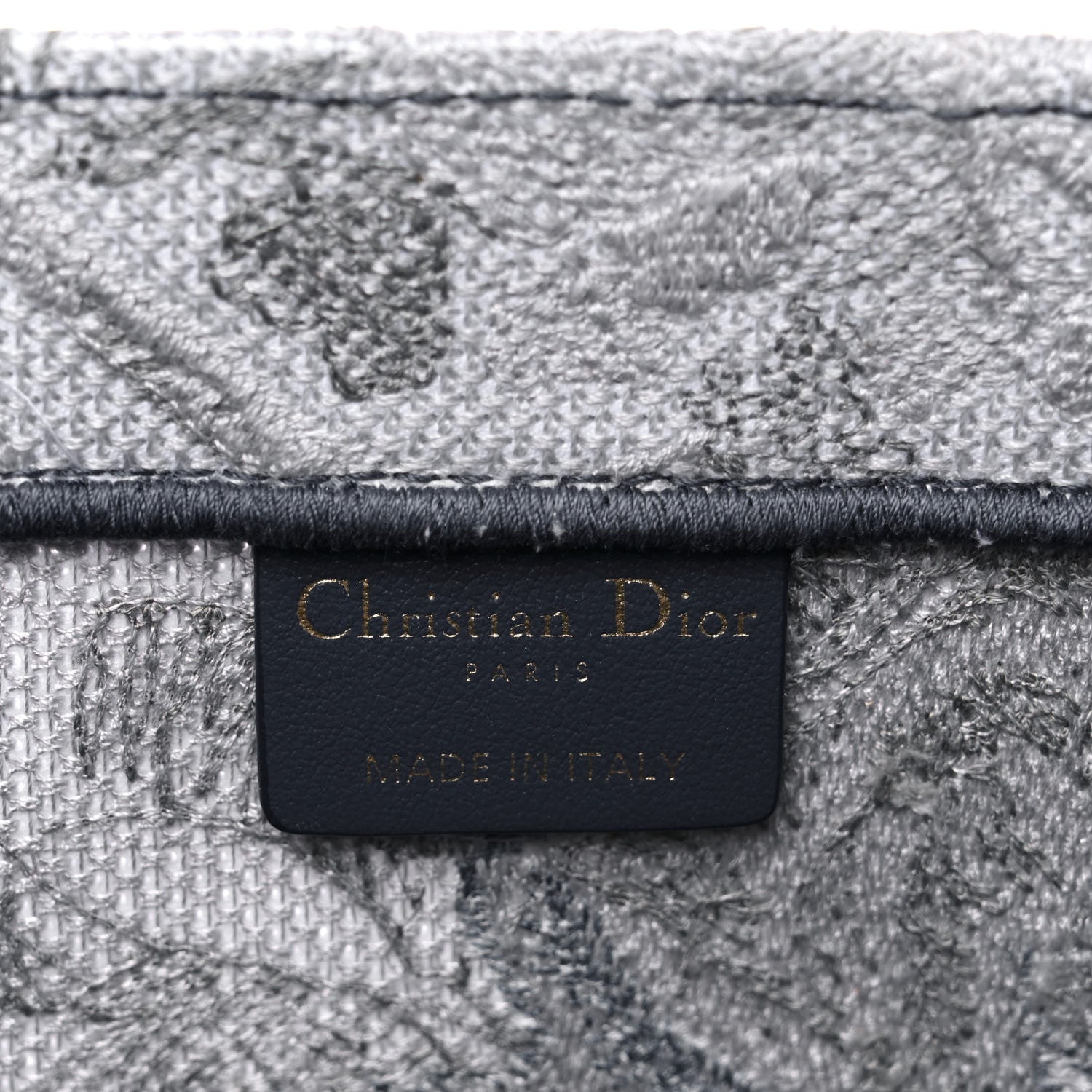 Christian Dior Canvas Embroidered Large Dioriviera Toile De Jouy Book Tote Gray 6 of 10