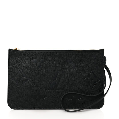 Louis Vuitton Empreinte Monogram Giant Neverfull MM Pochette Black 1 of 8