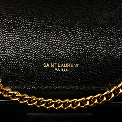 Saint Laurent Grain De Poudre Small Classic Monogram Kate Satchel Black 8 of 11