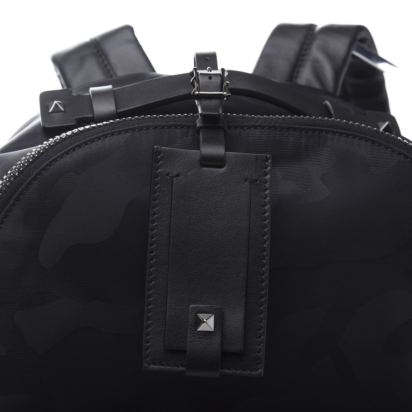 Nylon Camouflage Backpack Black