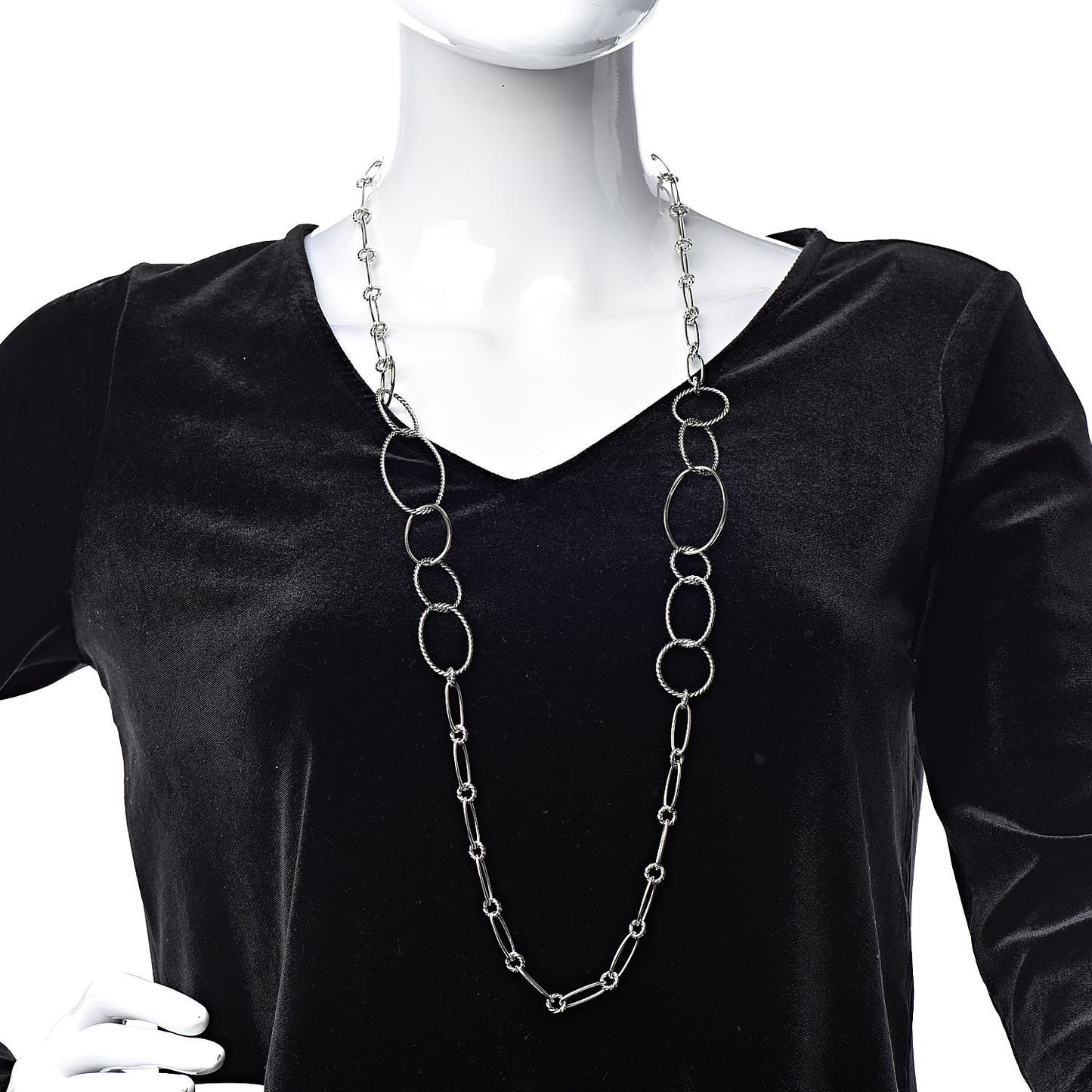 Sterling Silver 18K Yellow Gold Mobile Link Necklace