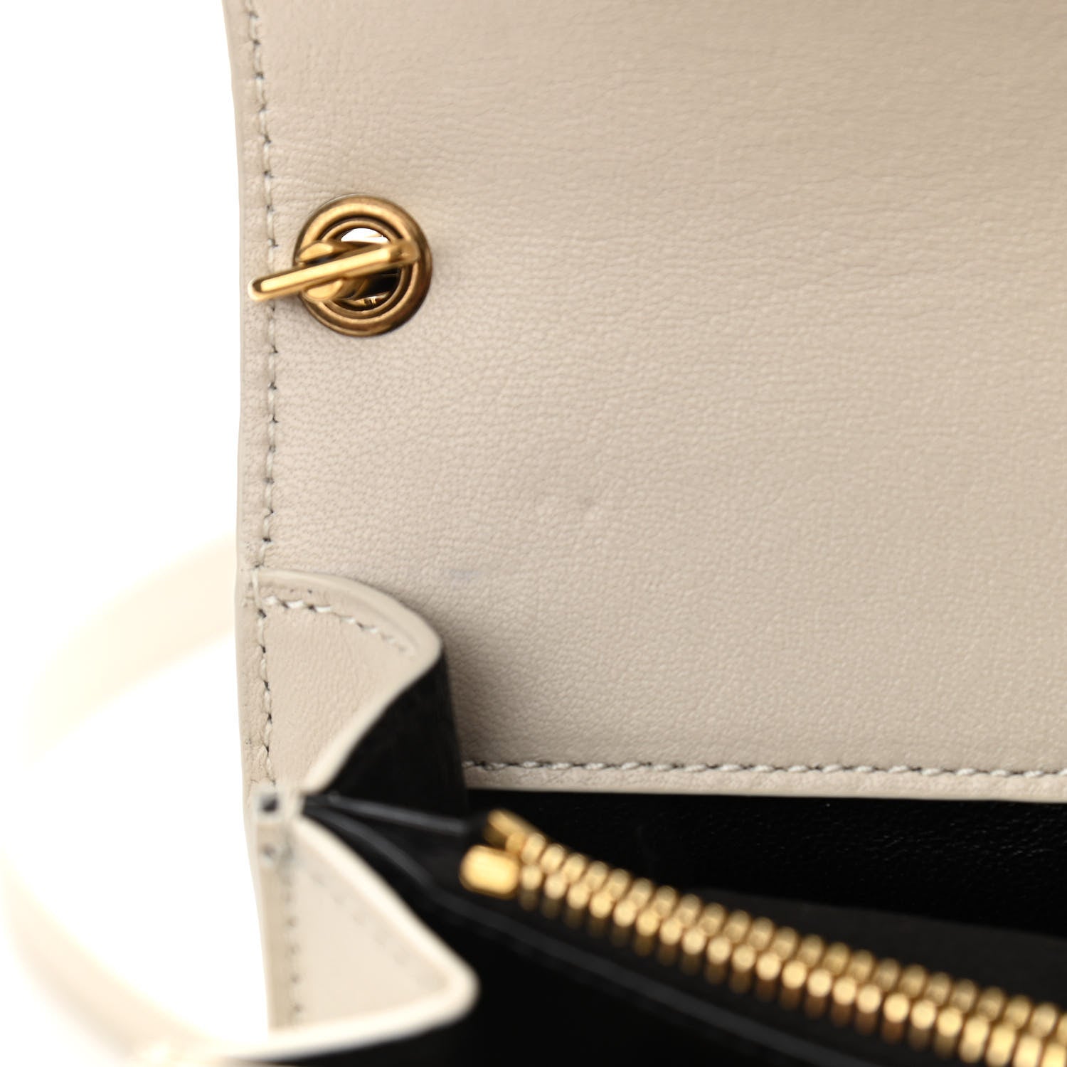 Saint Laurent Lambskin Quilted Mini Gaby Satchel Blanc Vintage 11 of 12