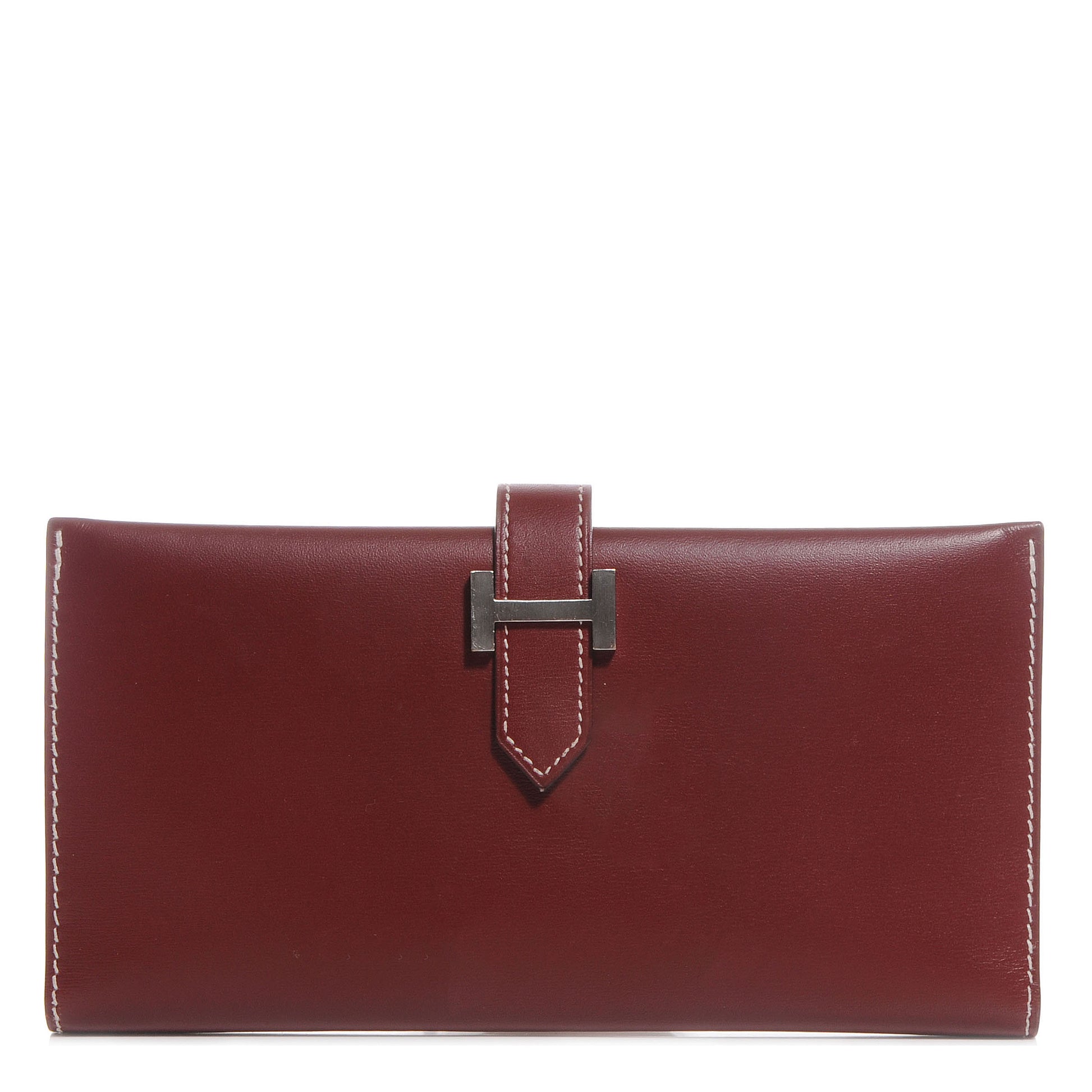 Hermes Chamonix Bearn Wallet Rouge H 1 of 8