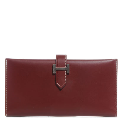 Hermes Chamonix Bearn Wallet Rouge H 1 of 8