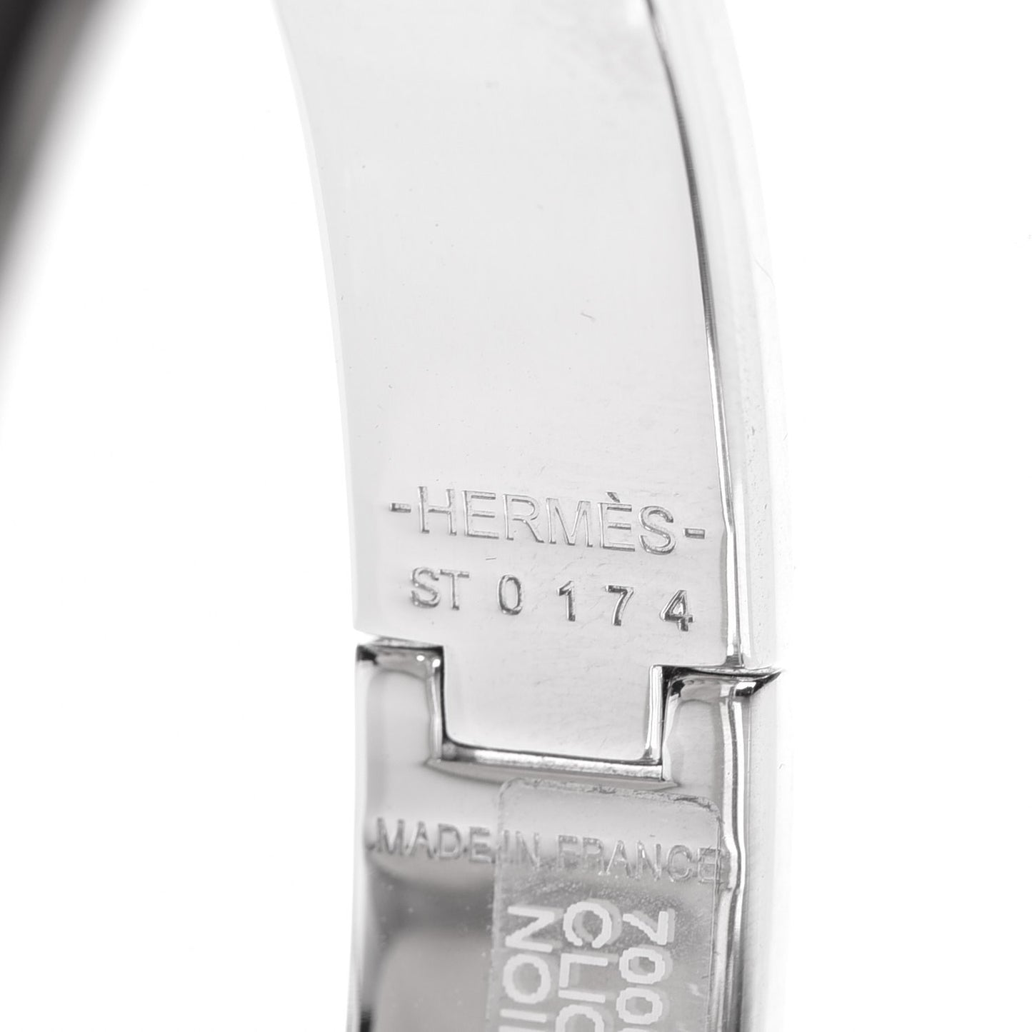 Enamel Narrow Clic Clac H Bracelet GM Black