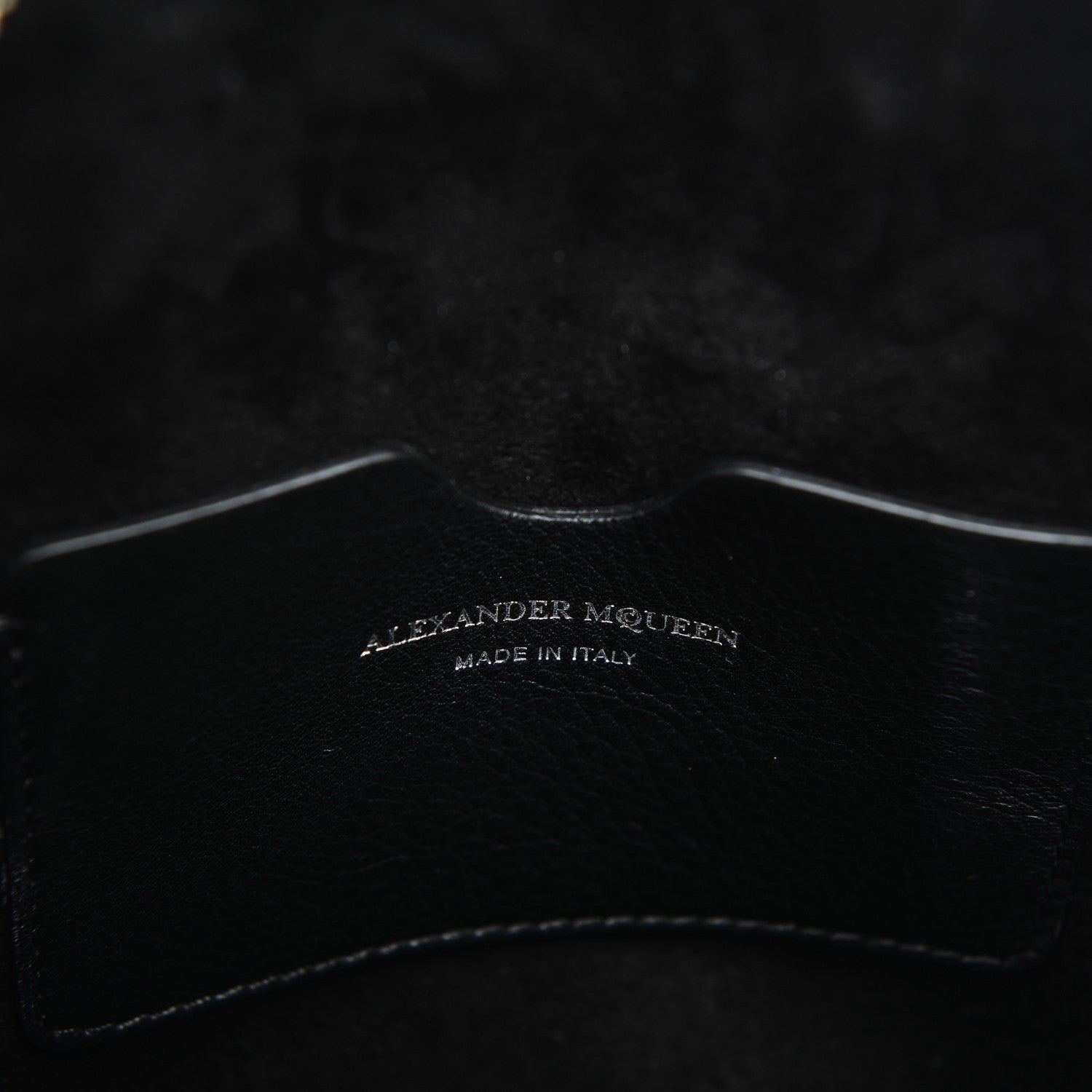 Alexander McQueen Calfskin Studded Crystal Embellished Small Heroine Black 6 of 7