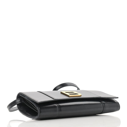 Balenciaga Smooth Calfskin Hourglass Continental Wallet On Strap Black 4 of 11