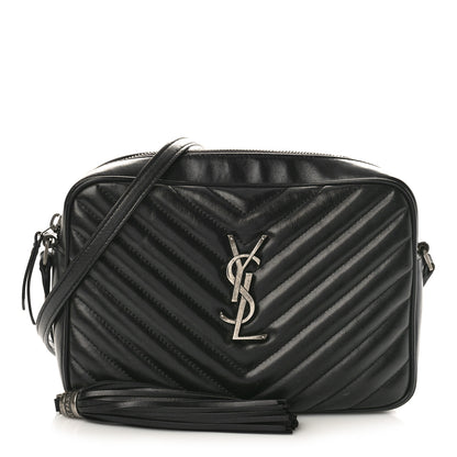 Saint Laurent Calfskin Matelasse Monogram Lou Camera Bag Black 1 of 12
