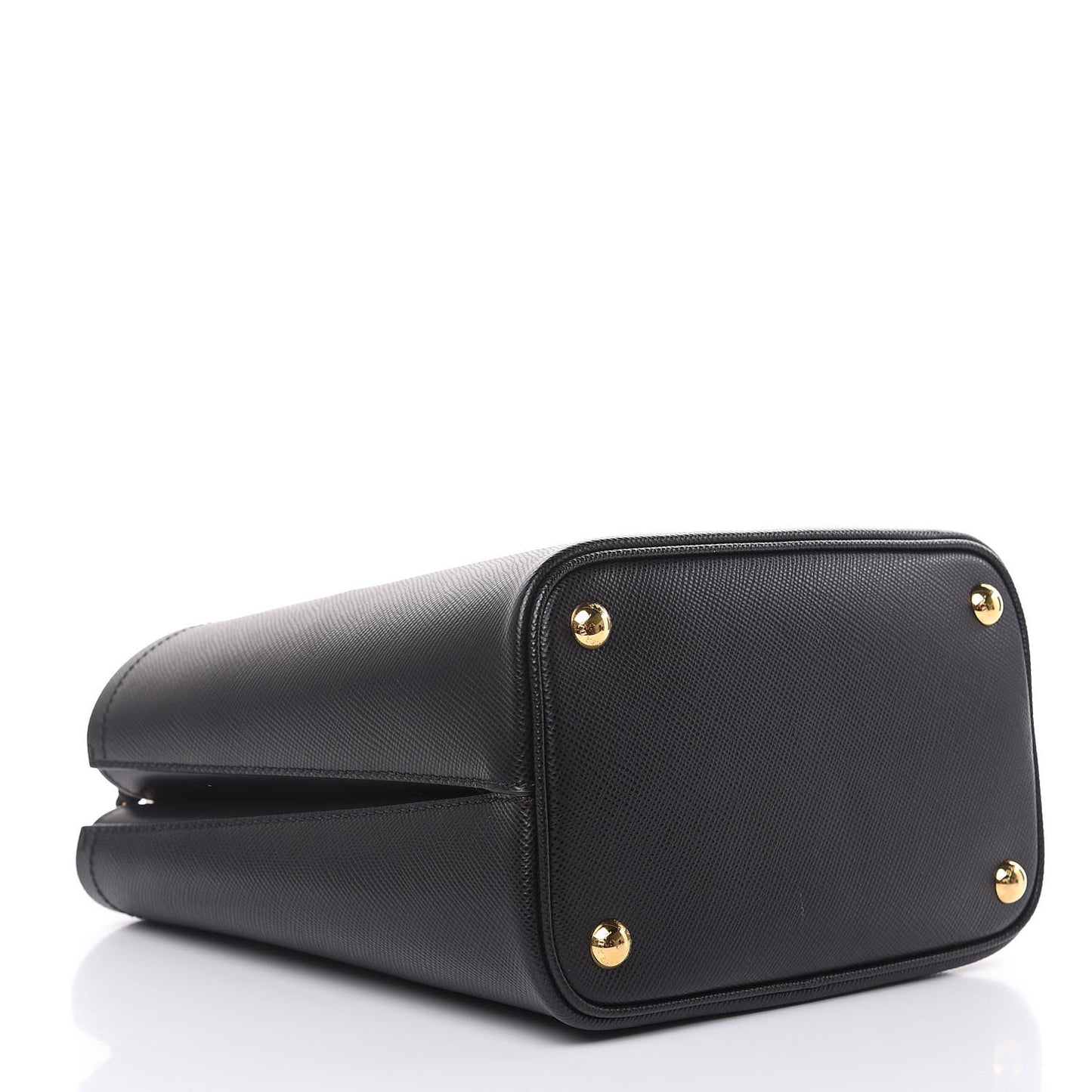 Saffiano Cuir Medium Panier Bucket Bag Black Fuoco