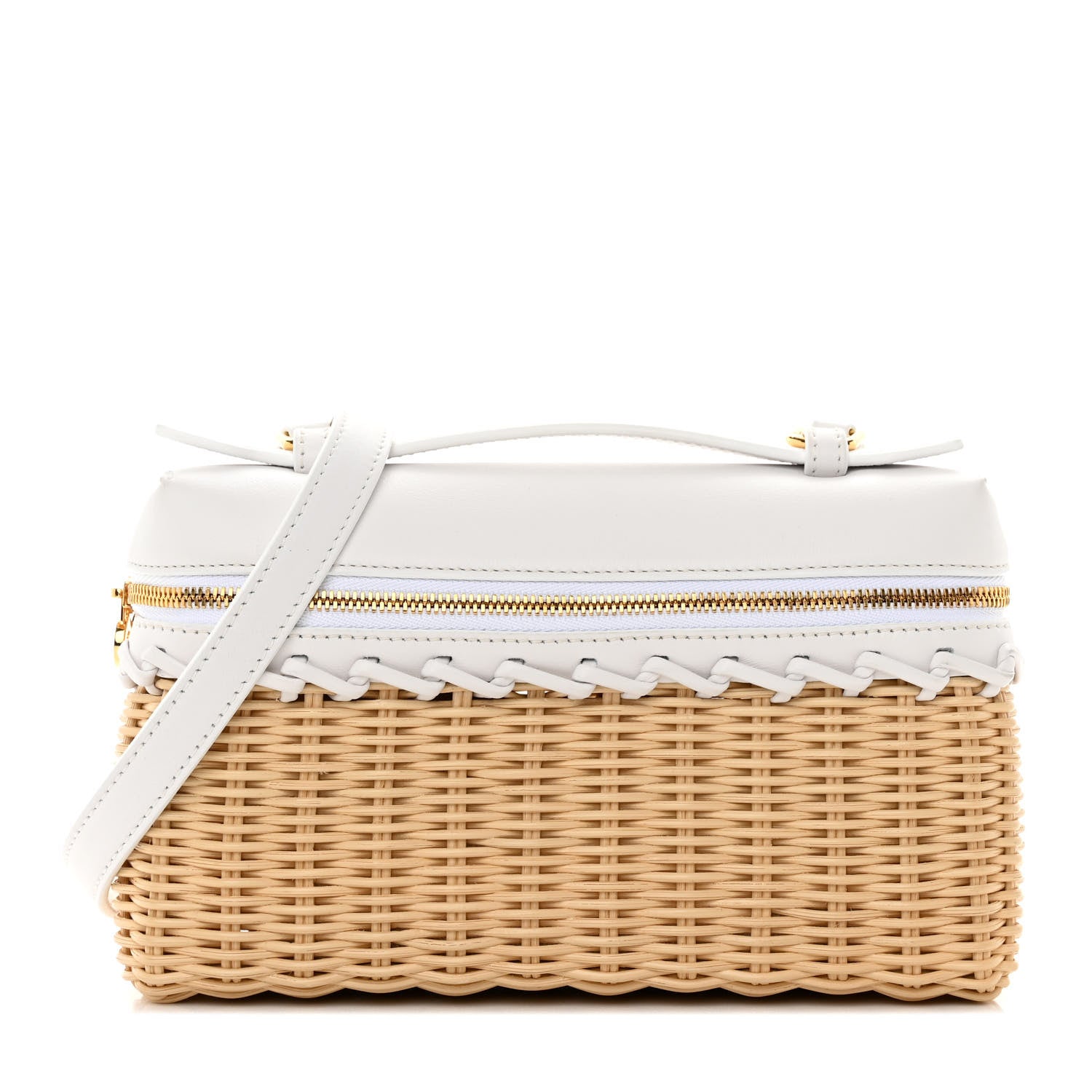 Loro Piana Wicker Calfskin L19 Extra Pocket Pouch White 1 of 13