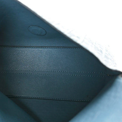 Loewe Goatskin Embossed Avenue Shoulder Bag Blue 5 of 11