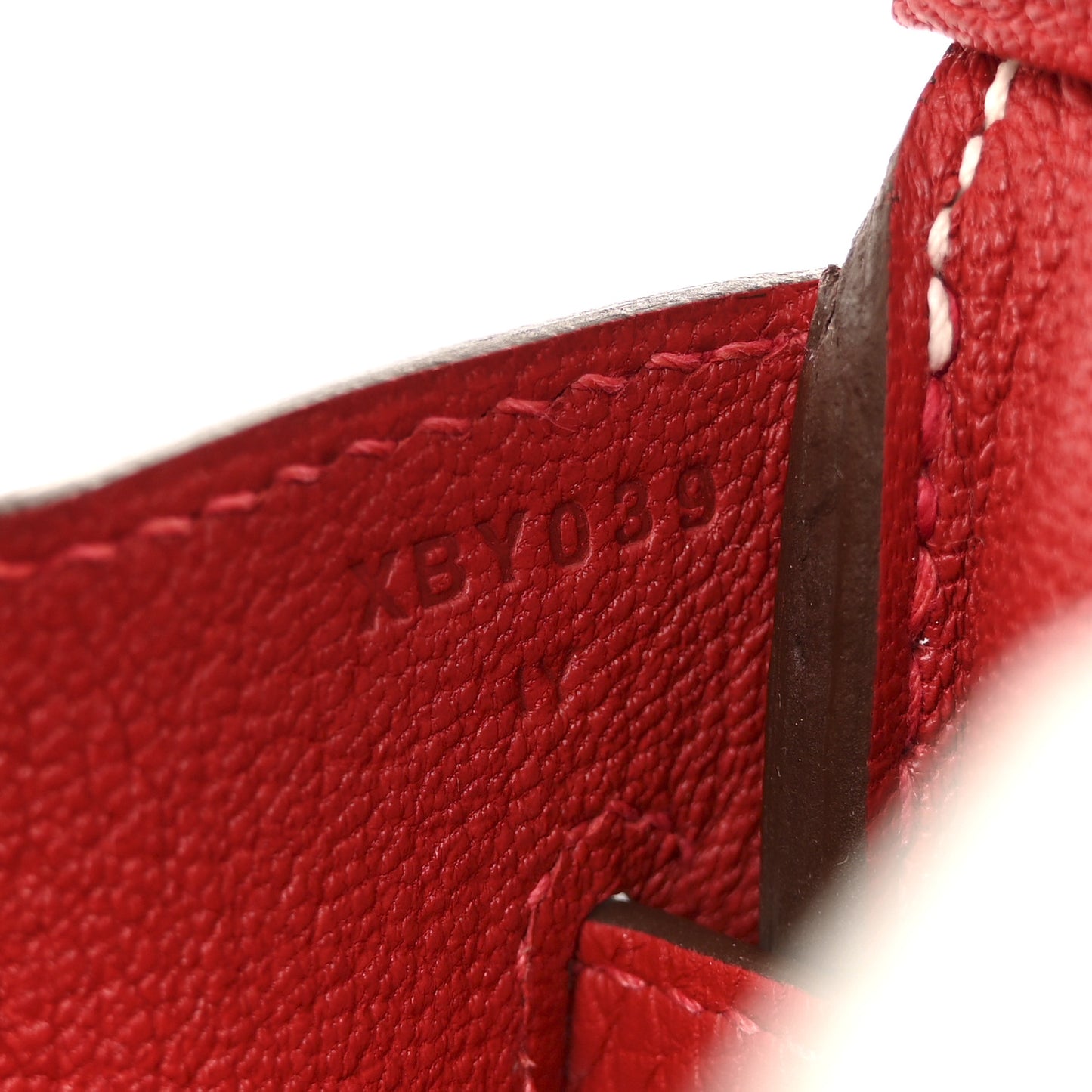 Taurillon Clemence Horseshoe Birkin 30 White Rouge Casaque