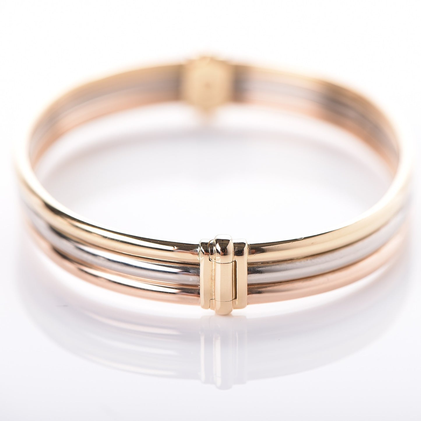 18K Tri-Color Gold Bangle 18