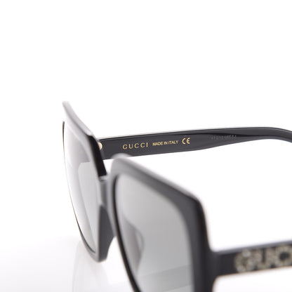 Gucci Crystal Square Frame GG Sunglasses GG0418S Black 6 of 7