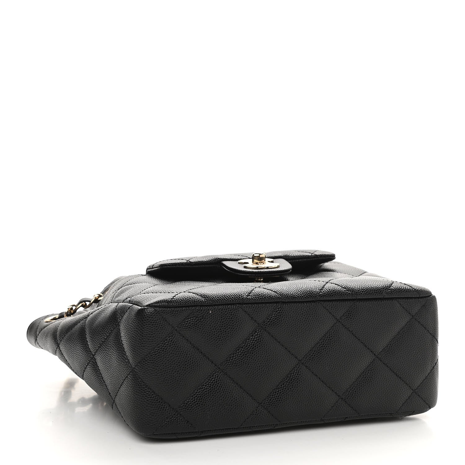 Chanel Caviar Quilted Flap Bucket Bag Black 4 of 9