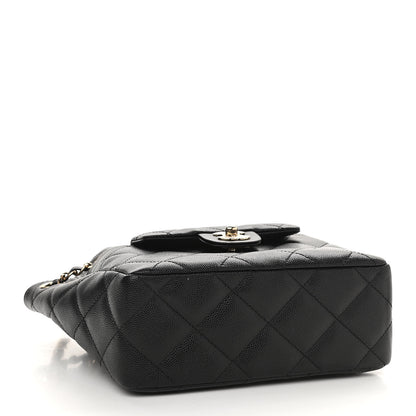 Chanel Caviar Quilted Flap Bucket Bag Black 4 of 9