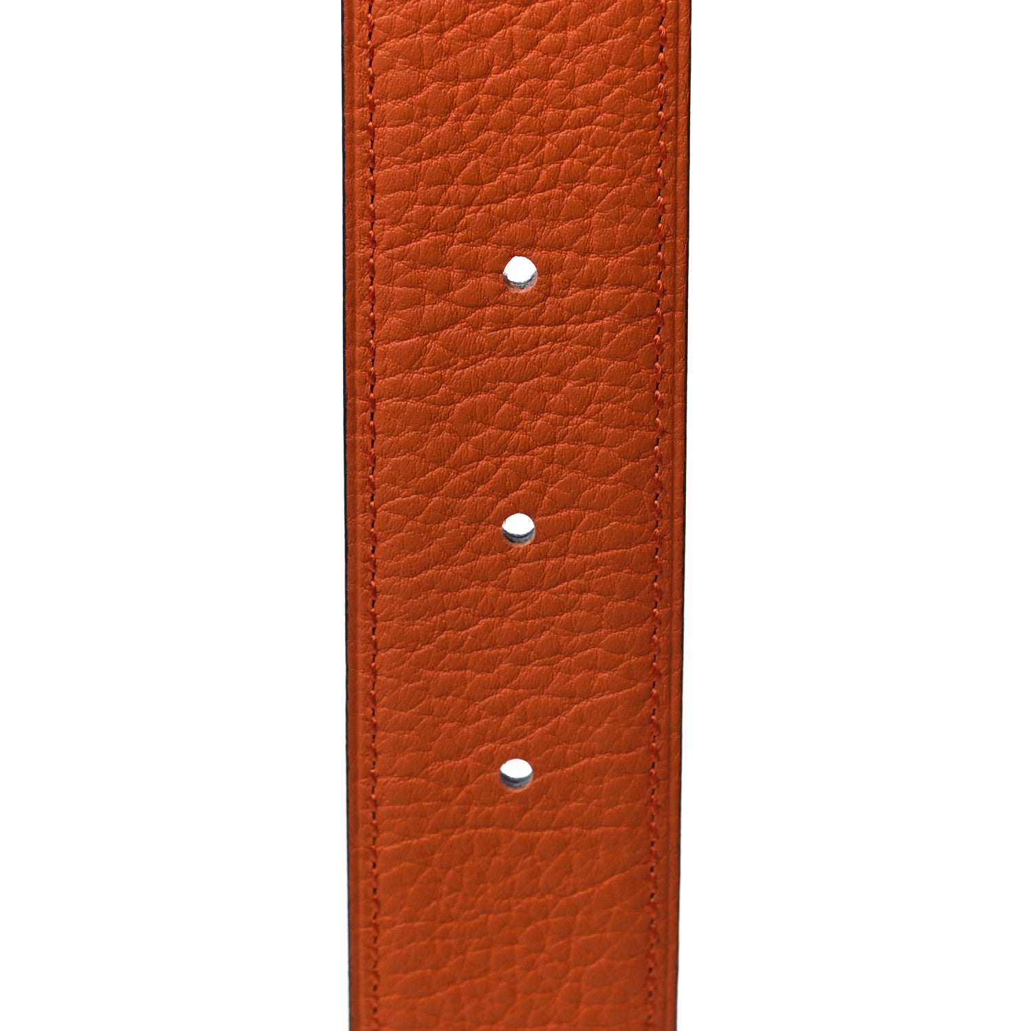 Hermes 135 Togo 32mm Constance H Belt 80 Black Orange 6 of 9