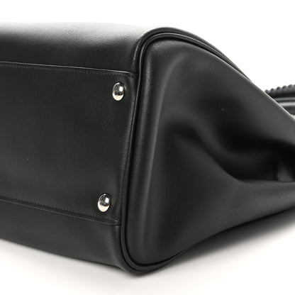 Salvatore Ferragamo Calfskin Double Handle Nolita Satchel Black 9 of 9