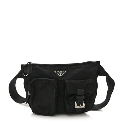 Prada Tessuto Nylon Multi Pocket Belt Bag Black 1 of 13