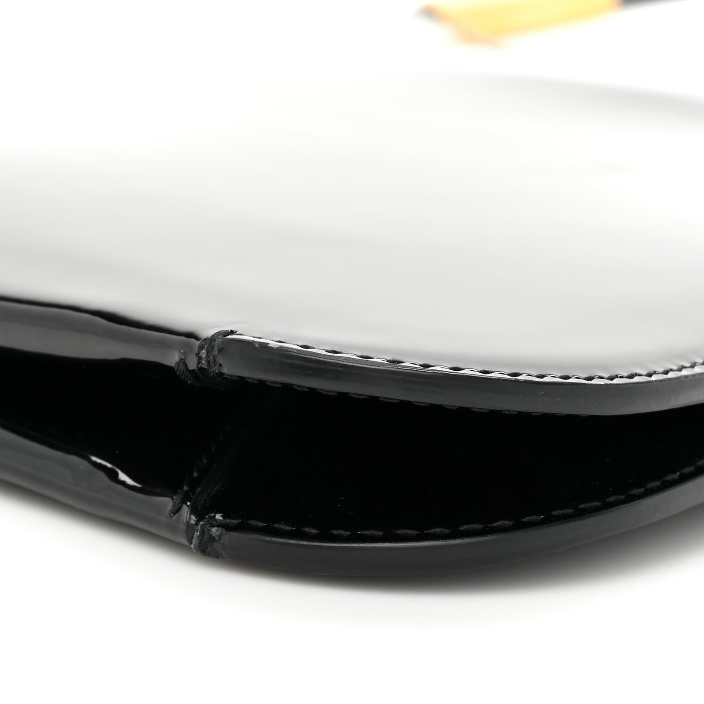 Patent Calfskin Sadie Shoulder Bag Black