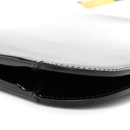 Saint Laurent Patent Calfskin Sadie Shoulder Bag Black 7 of 8
