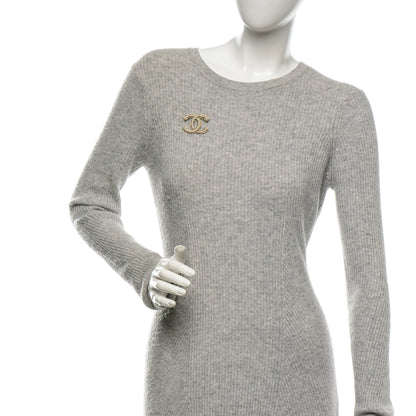 Chanel Crystal CC Brooch Light Gold 2 of 4