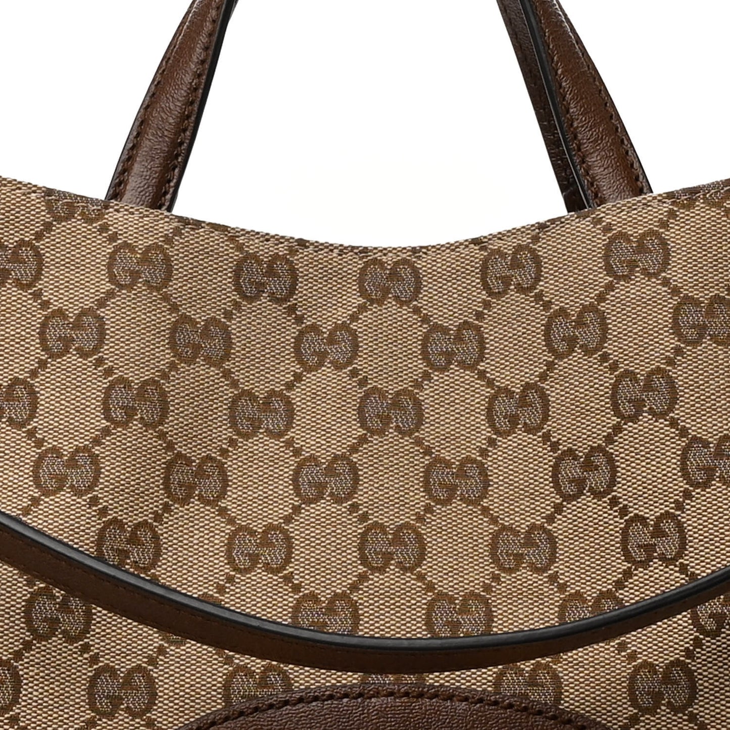 Monogram Calfskin Large Horsebit 1955 Tote Bag Beige Brown Sugar