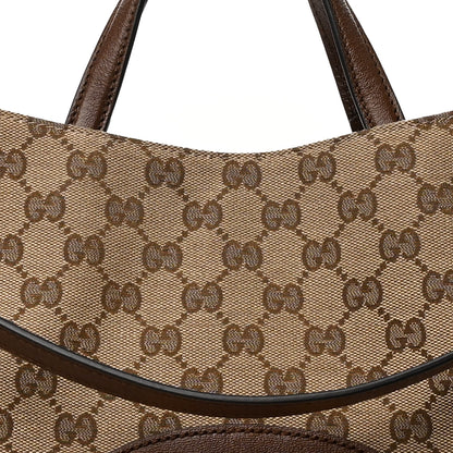 Gucci Monogram Calfskin Large Horsebit 1955 Tote Bag Beige Brown Sugar 8 of 11