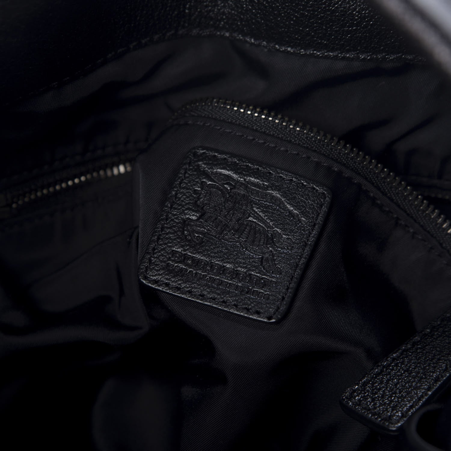 Burberry Calfskin Nylon Beat Check Shoulder Bag Black 8 of 11